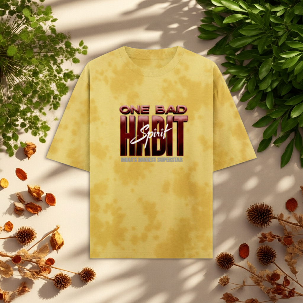 ONE BAD HABIT-SPIRIT Unisex Tie Dye Oversized T-Shirt