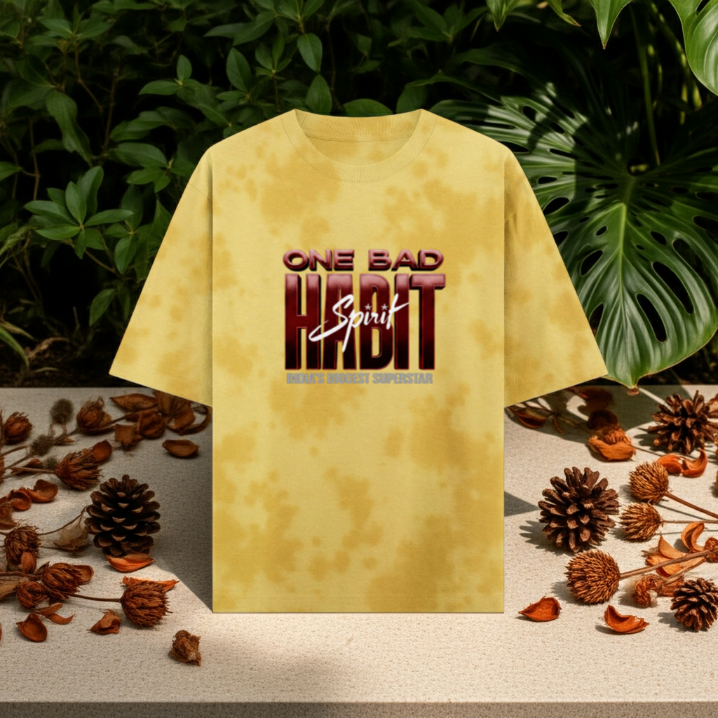 ONE BAD HABIT-SPIRIT Unisex Tie Dye Oversized T-Shirt