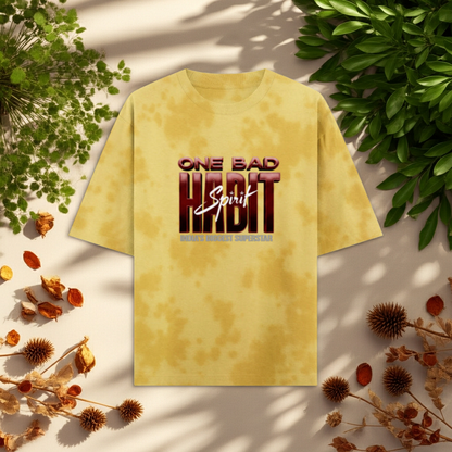 ONE BAD HABIT-SPIRIT Unisex Tie Dye Oversized T-Shirt